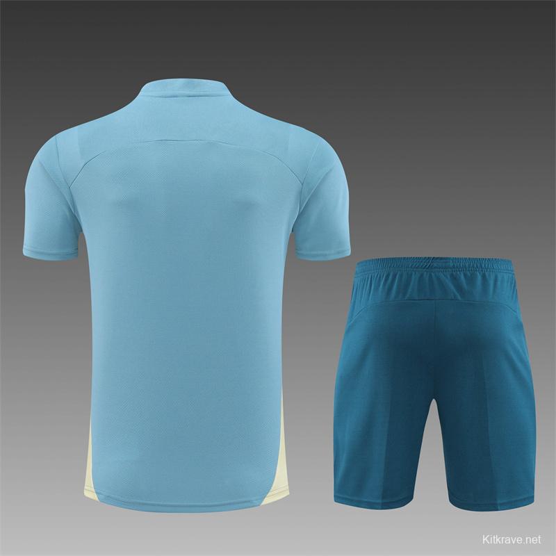 24/25 Olympique Marseille Blue Short Sleeve Jersey+Shorts