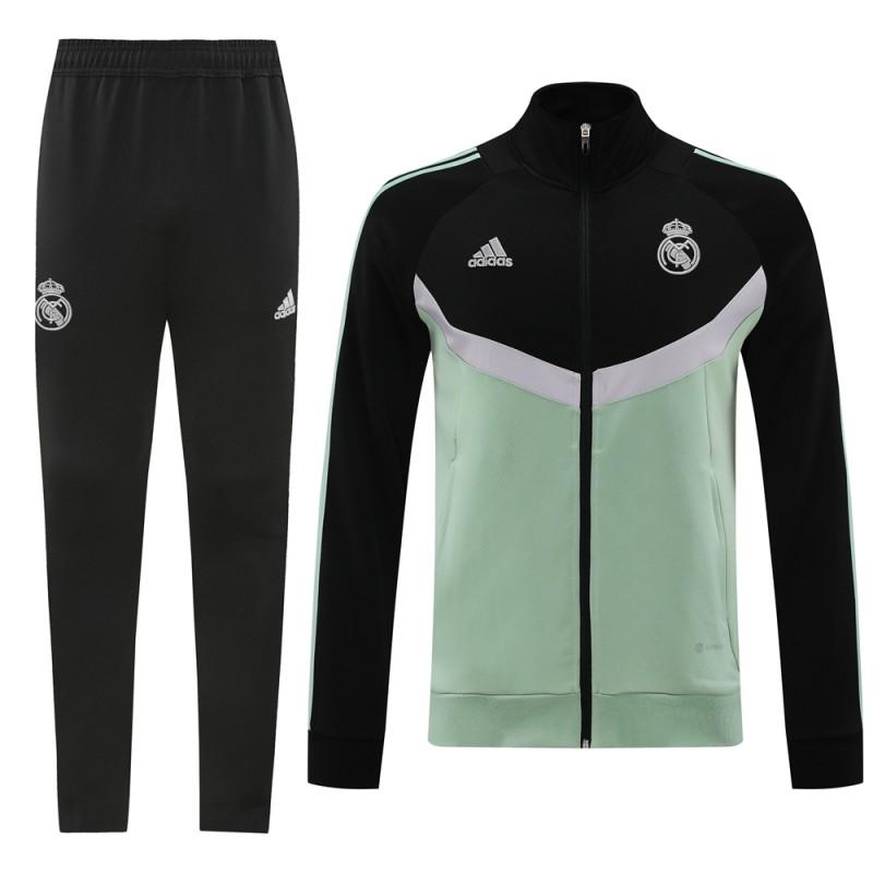 24/25 Real Madrid Green/Black Full Zipper Jacket +Long Pants