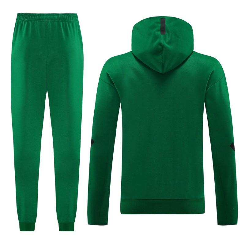 2024 Adidas Green Hoodie Full Zipper Jacket +Long Pants