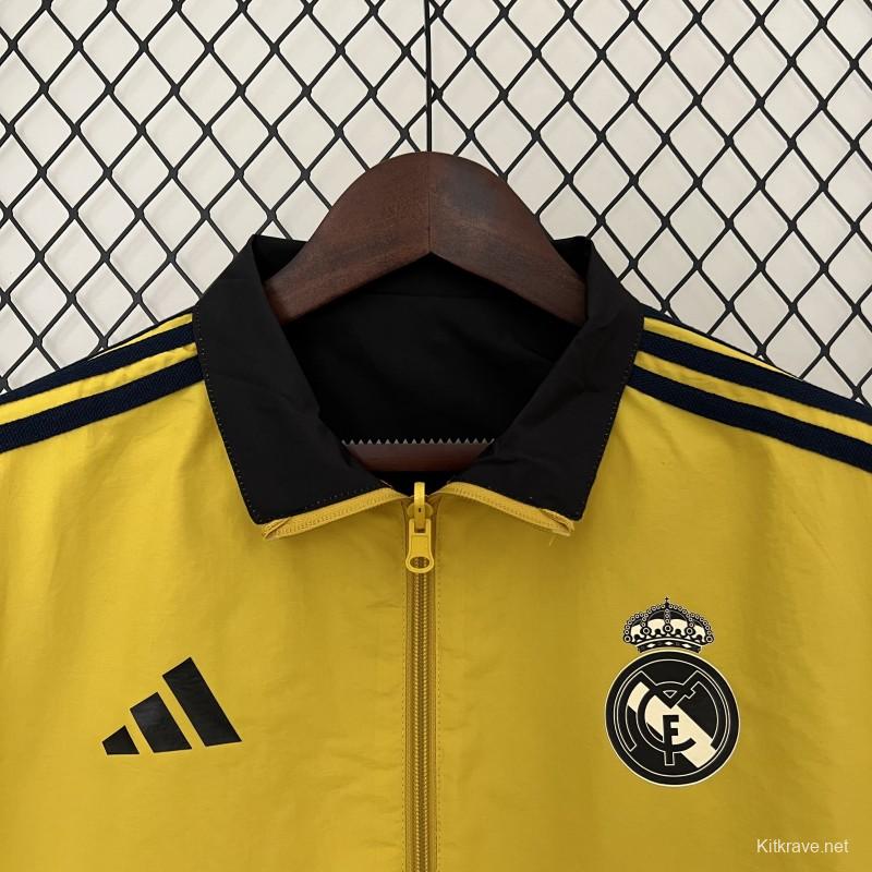 24/25 Real Madrid Yellow/Red Reversible Windbreaker