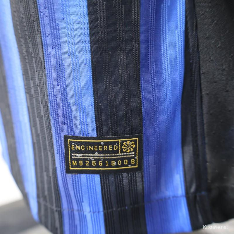 Player Version 25/26 Inter Milan Home Jersey With Sponsor