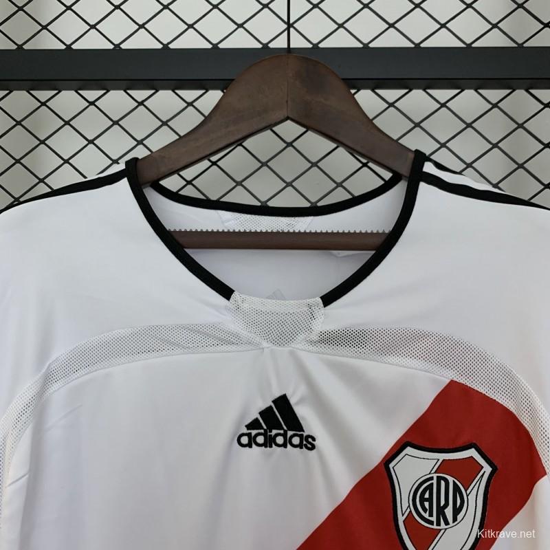 06/07 Retro Long Sleeve River Plate Home Jersey