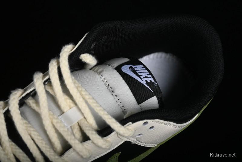 Nike SB Dunk Low Casual Skateboarding Shoes in Beige Green with Hemp Rope Detail - LK2146-511