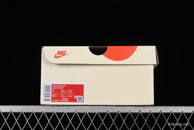 Nike SB Dunk Low Supreme Collaboration - Reverse Black White Swoosh Anniversary Custom Low-Top Casual Sneakers - FC1688-144