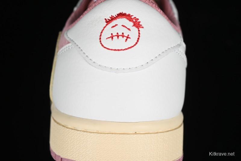 Nike Travis Scott x Air Jordan 1 Low OG AJ1 Reverse Swoosh Sneakers - DM7866-600