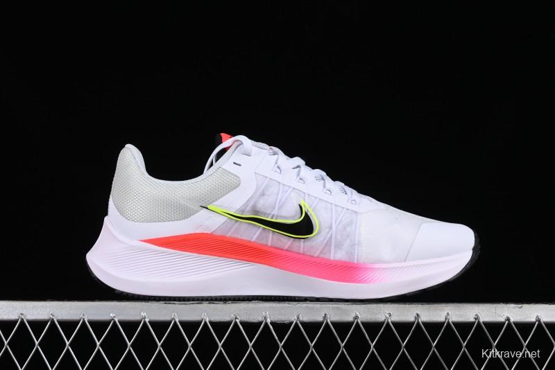 Nike Zoom Winflo 8 Breathable Mesh Running Shoes with Forefoot and Heel Zoom Air Cushion - CW3419-100