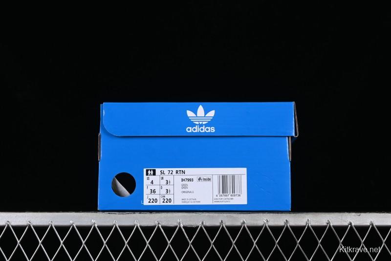 Adidas Originals SL 72 Retro Running Shoes with Ecotex Tongue and EVA Midsole - IH7993