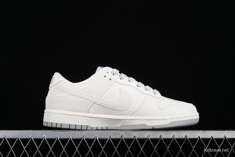 Nike SB Dunk Low Supreme Collaboration - Classic Beige Gray Anniversary High-End Custom Low-Top Casual Skate Shoes - XX8888-001