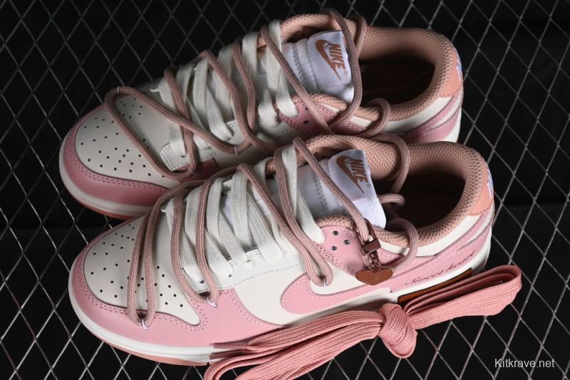 Nike Dunk Low ESS Custom Edition Rose Pink Retro Sweetheart Low-Top Casual Sneakers - DD1503-118