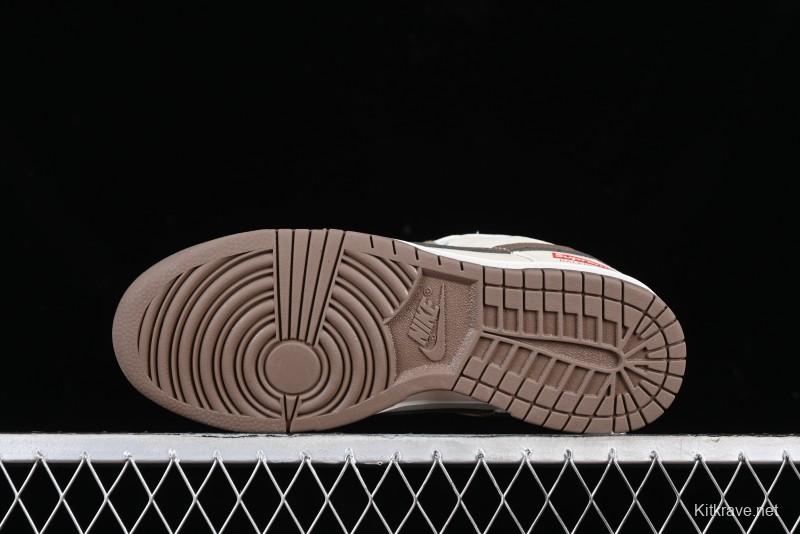 Nike Supreme x SB Dunk Low Collaboration - Military Green Anniversary High-End Custom Low-Top Casual Skate Shoes - XD1688-001