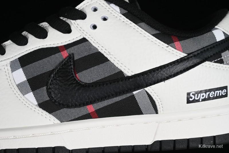 Nike SB Dunk Low Supreme Plaid Colorway Low-Top Casual Skateboarding Shoes - SP1098-071