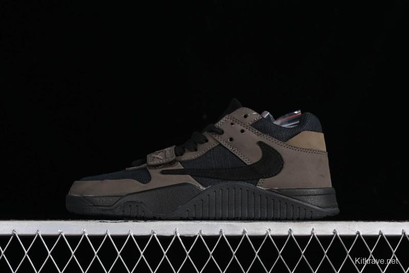 Nike Travis Scott x Jordan Cut The Check AJ1 Basketball Shoes with Velcro Design - FZ8117-200