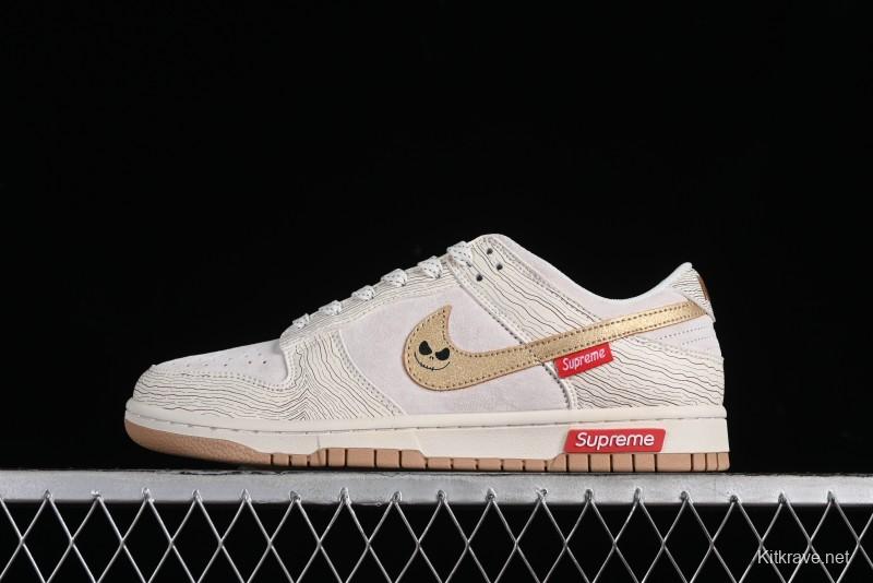 Supreme x Nike Dunk Low SB Skate Shoes with Zoom Air Cushion - XD6188-035