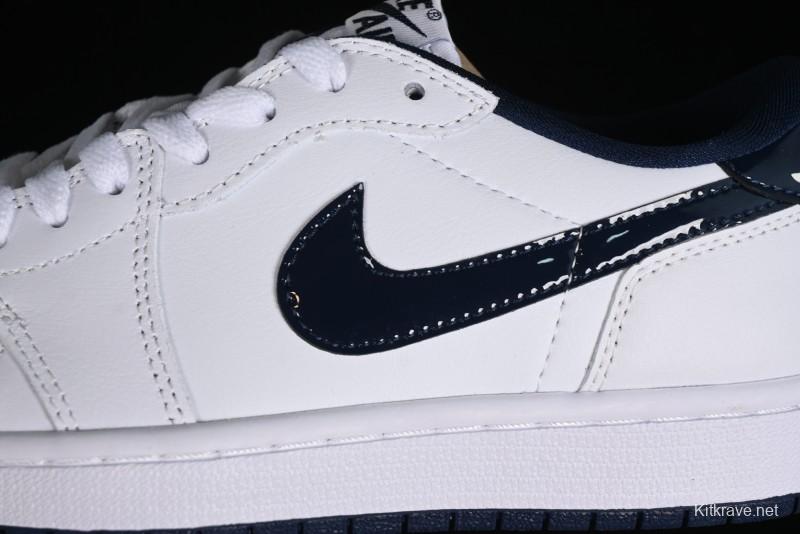 Nike Air Jordan 1 Low '85 Metallic Blue Retro Sneakers - FB9933-141