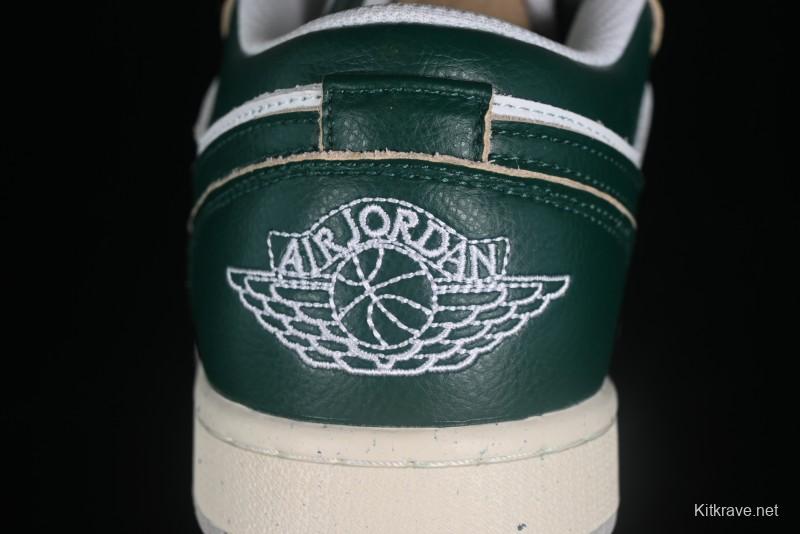 Nike Air Jordan 1 Low AJ1 White Green Low Top Casual Sneakers - FQ7687-300