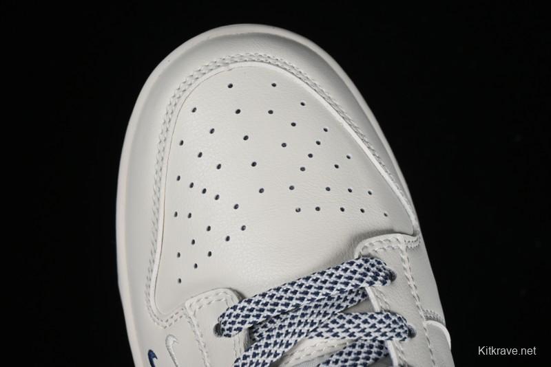 Nike SB Dunk Low LV Collaboration - Double Swoosh Blue Sole Anniversary High-End Custom Low-Top Casual Skate Shoes - XX2025-320