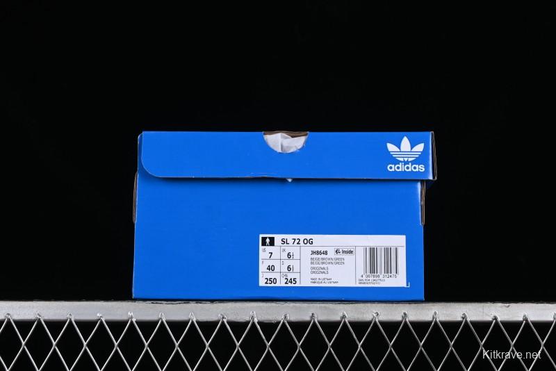 Adidas Originals SL 72 Retro Running Shoes with Ecotex Tongue and EVA Midsole - JH8648