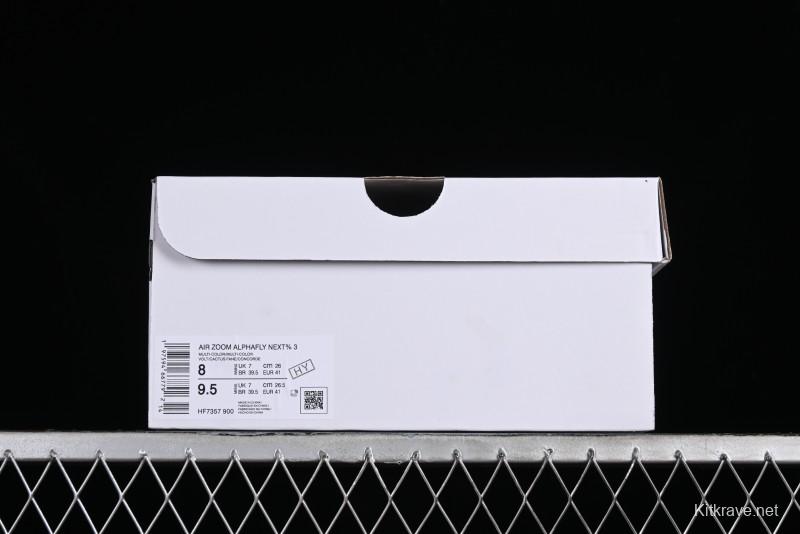 Nike Zoom VaporFly Next% 3 Prototype Super Marathon Running Shoes with Dual Air Zoom and Full-Length Carbon Fiber Plate - HF7357-900