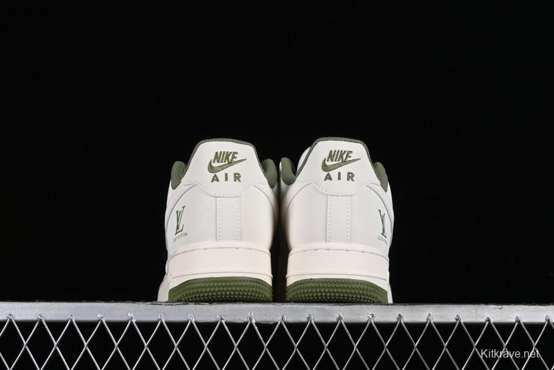 Nike Air Force 1 '07 Low LV Collaboration - Beige Green Double Swoosh Casual Sneakers - XZ6188-003
