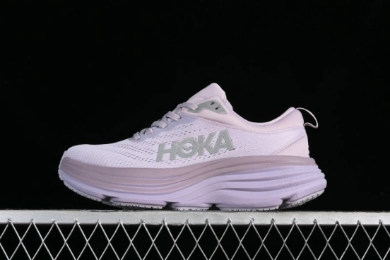 HOKA ONE ONE Bondi 8 Performance Cushion Running Shoes with Enhanced Support - 1127952 LMEL