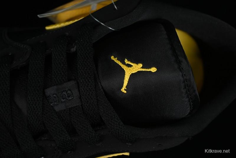 Nike Air Jordan 1 Low AJ1 Black Gold Hook Casual Sneakers - 553558-071