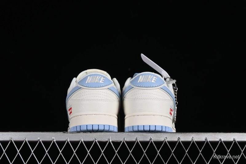 Nike Supreme x SB Dunk Low Stone Island Collaboration - Azure Starry Sky Anniversary High-End Custom Low-Top Casual Sneakers - BB9866-001