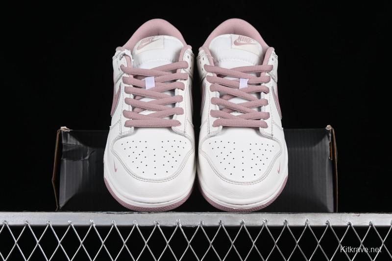 Nike Supreme x SB Dunk Low Collaboration - Rouge Pink Anniversary High-End Custom Low-Top Casual Skate Shoes - DY1503-006