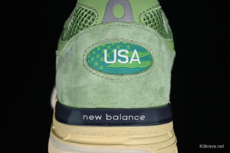 New Balance Made In USA M993 Series Classic Retro Running Shoes - U993WG