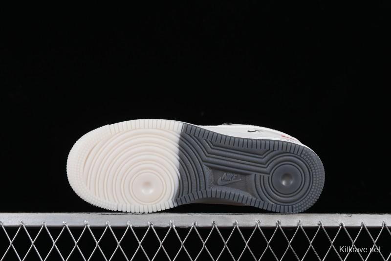 Nike Air Force 1 '07 Low LV Collaboration - White Grey Two-Tone Low-Top Casual Sneakers - XZ6188-005