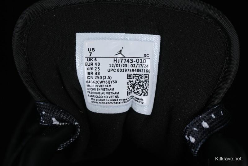 Nike Air Jordan 1 Low "Black Croc" Casual Sneakers with Crocodile-Embossed Leather - HJ7743-010