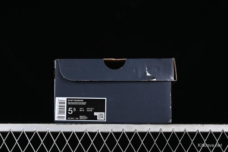 Nike Air Force 1 Shadow Low-Top Sneakers with Lightweight EVA Midsole and Anti-Slip RB Rubber Outsole - DZ1847-106