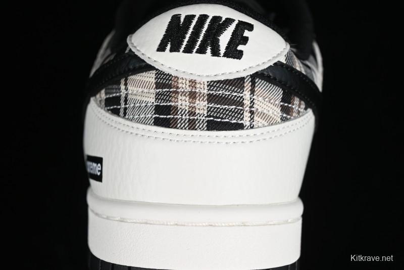 Nike SB Dunk Low Supreme Plaid Colorway Low-Top Casual Skateboarding Shoes - SU1098-061