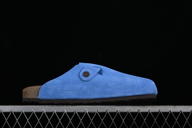 Birkenstock Arizona Soft Footbed Sandals with Suede Leather and Lambswool Lining - Original Blue