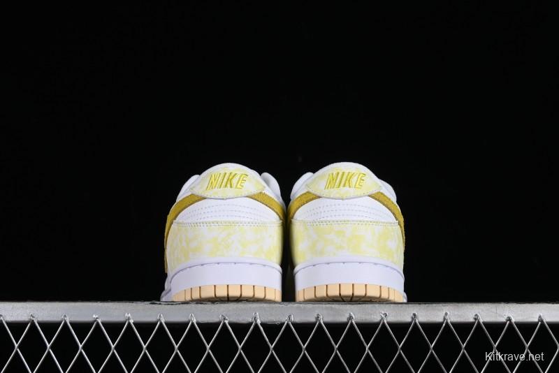 Nike SB Dunk Low Premium Yellow White SB Shattered Backboard Fashion Casual Skate Shoes - DM9467-700