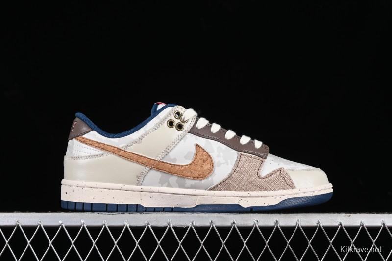 Nike SB Dunk Low Panda Prank Pioneer Knight Survival Beige Brown SB Strap Low Top Casual Skate Shoes - DD1391-400