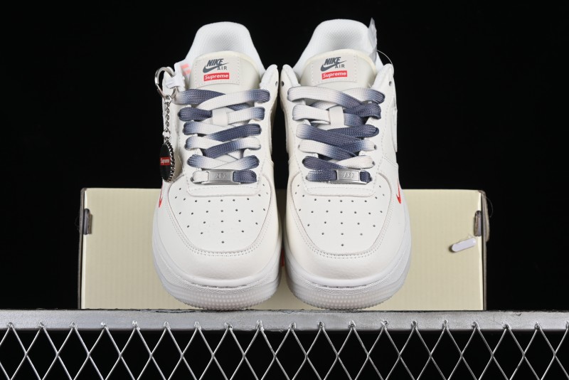 Nike Air Force 1 '07 Low LV Collaboration - White Grey Two-Tone Low-Top Casual Sneakers - XZ6188-005