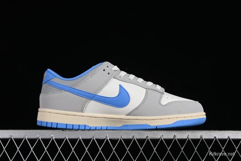 Nike Dunk Low SB "Athletic Department" Grey Blue Leather Skateboarding Shoes - FN7488-133