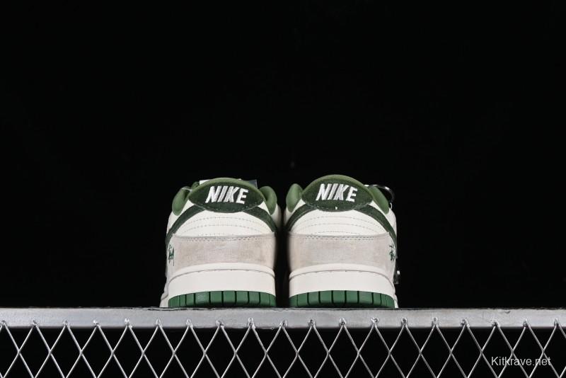 Stussy x Nike SB Dunk Low Anniversary Premium Custom Sneakers - DQ1098-340