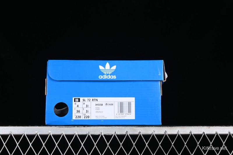 Adidas Originals SL 72 Retro Running Shoes with Nylon Upper and Rubber Outsole - IH5558