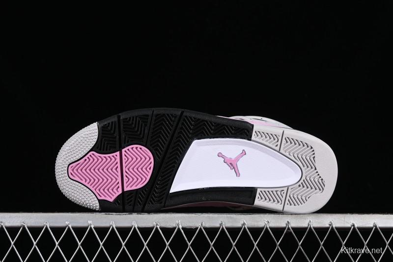 Nike Air Jordan 4 Retro Sneakers in Orchid Pink with Cement Grey Accents - AQ9129-501