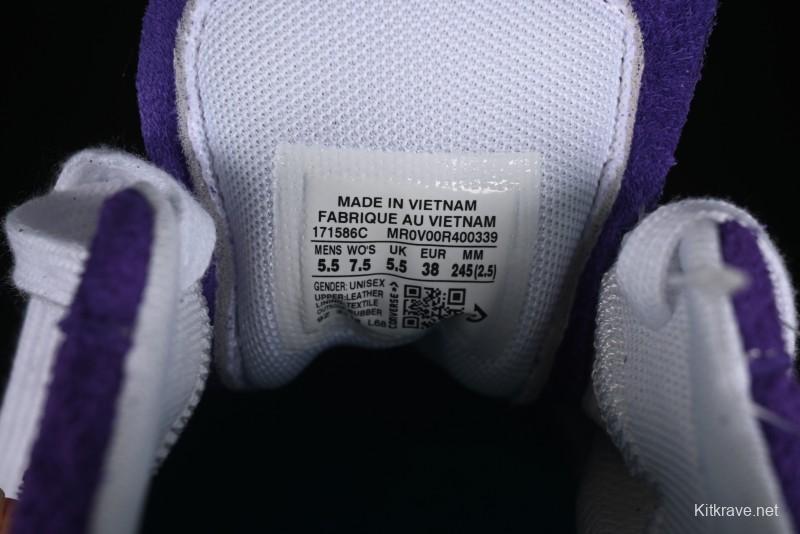 Converse One Star Retro Low-Top Skate Shoes in Purple Suede - 171586C