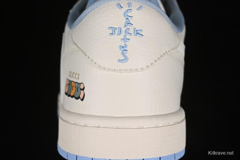 Nike Travis Scott x Fragment Design x Air Jordan 1 Low OG SP AJ1 Low Top Casual Sneakers - DM6688-608