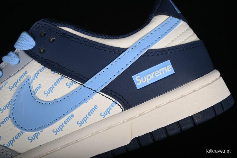 Nike SB Dunk Low Supreme Collaboration - Anniversary Edition High-End Custom Low-Top Casual Skate Shoes - CF3688-009