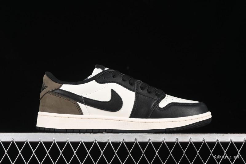 Nike Air Jordan 1 Low AJ1 Retro Basketball Shoes with Mocha Suede Accents - CZ0790-102