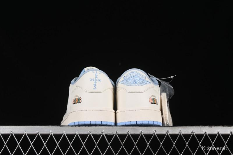 Nike Travis Scott x Fragment Design x Air Jordan 1 Low OG SP AJ1 Low Top Casual Sneakers - DM6688-608