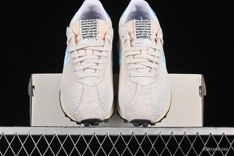 Nike Stussy Roshe Run LD-1000 Comfortable Versatile Non-Slip Durable Waffle Low-Top Casual Running Shoes - FQ5369-001