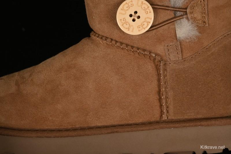 UGG Mini Bailey Button II Classic Short Boots with Wooden Button - 1016422