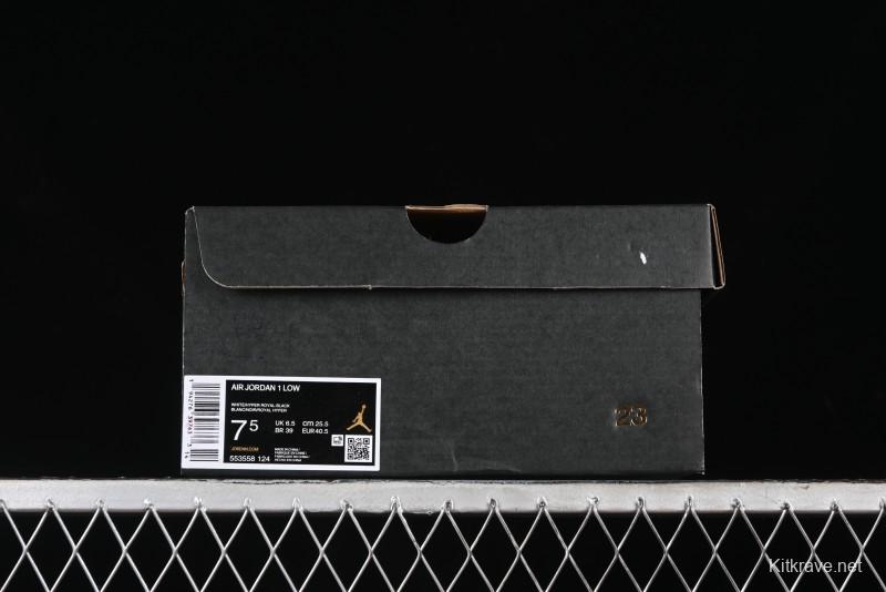 Nike Air Jordan 1 Low Retro Basketball Shoes White Blue - 553558-124