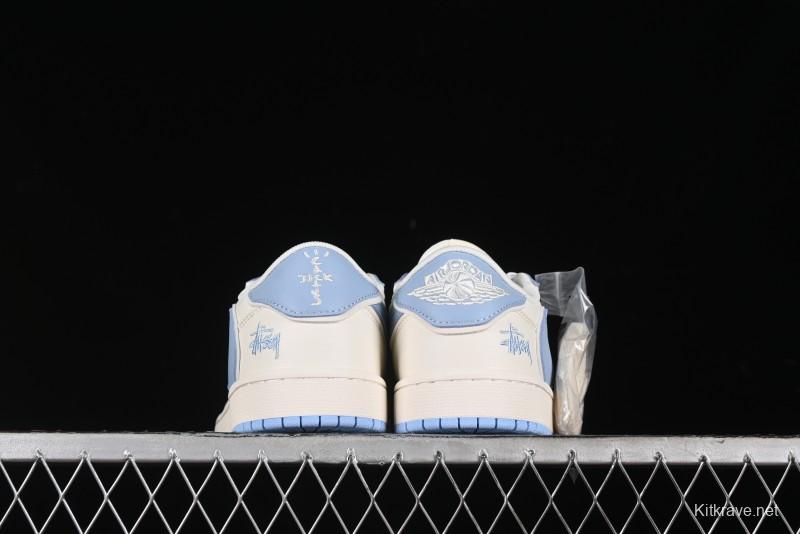 Nike Travis Scott x Fragment Design x Air Jordan 1 Low OG SP AJ1 Retro Sneakers - DM6688-609