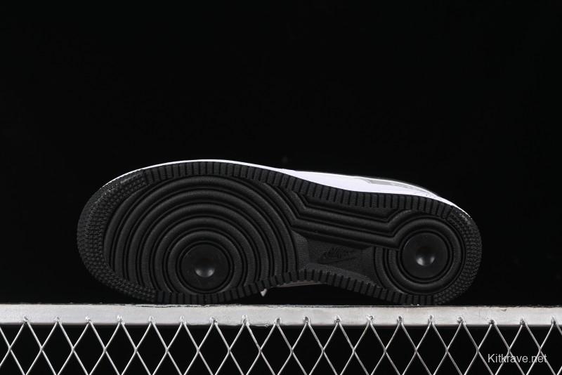 Nike Air Force 1 '07 Low White Grey Black Double Swoosh Casual Sneakers - DY8899-001